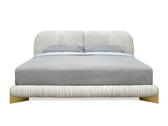 LEAF - Fabric double bed with upholstered headboard _ HESSENTIA | Cornelio Cappellini